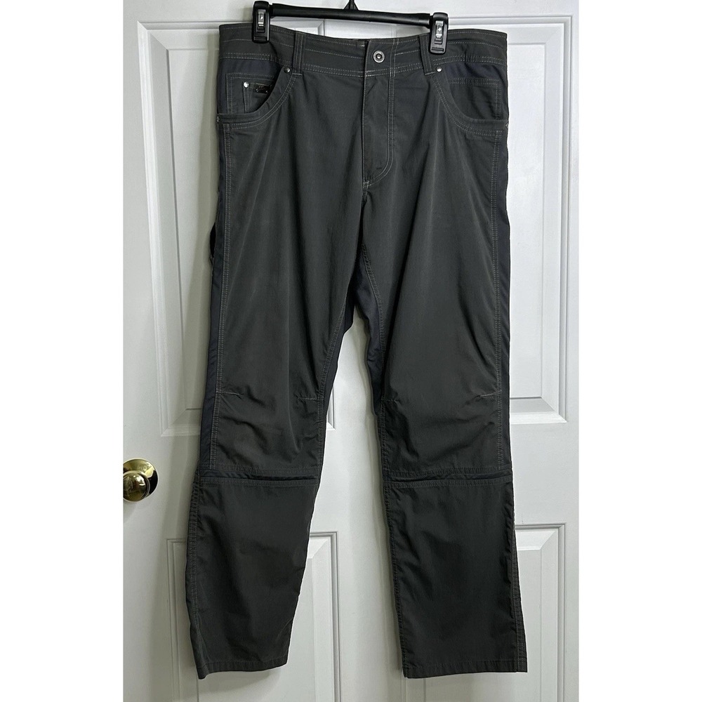 KUHL Radikl Pants Mens 36x32 Hiking Gray Stretch Panels Outdoor Gorpcore Utility
